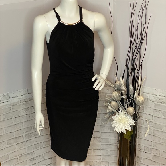 SOLD | NWT Le Chateau Little Black Halter Bodycon Dress - Picture 6 of 15